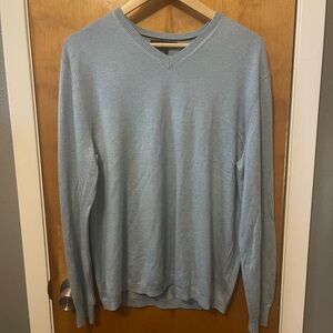 Banana Republic Cashmere and Silk Sky Blue V-Neck Sweater